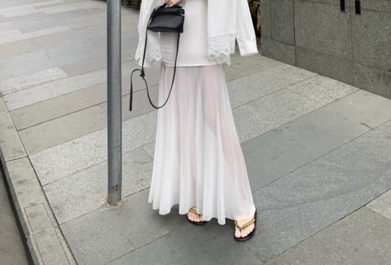 Spaghetti Strap Scoop Neck Plain Maxi Bodycon Dress