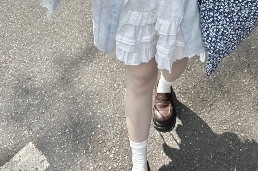 Plain Lace Trim Light Jacket Shirt
