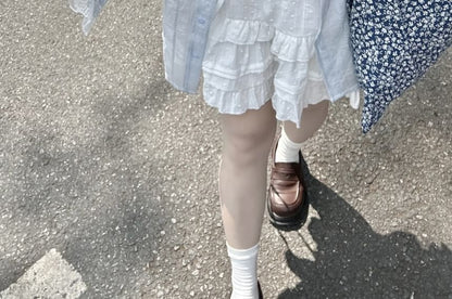 Plain Lace Trim Light Jacket Shirt