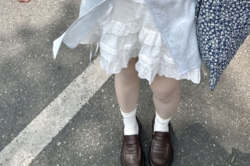 Plain Lace Trim Light Jacket Shirt