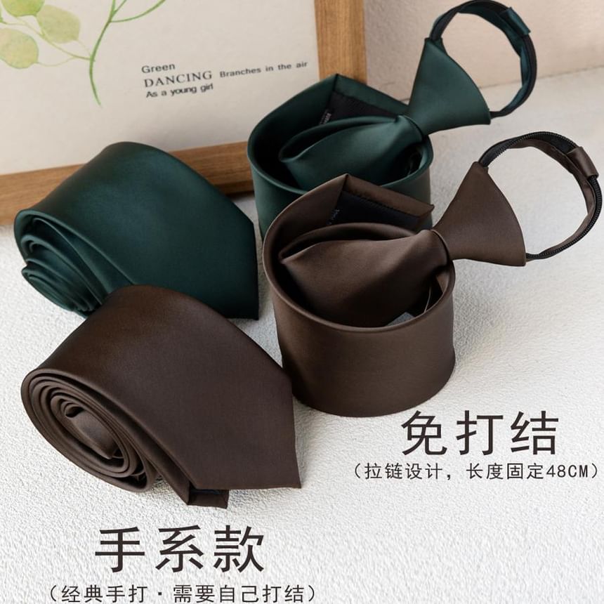 Plain Pretied Neck Tie