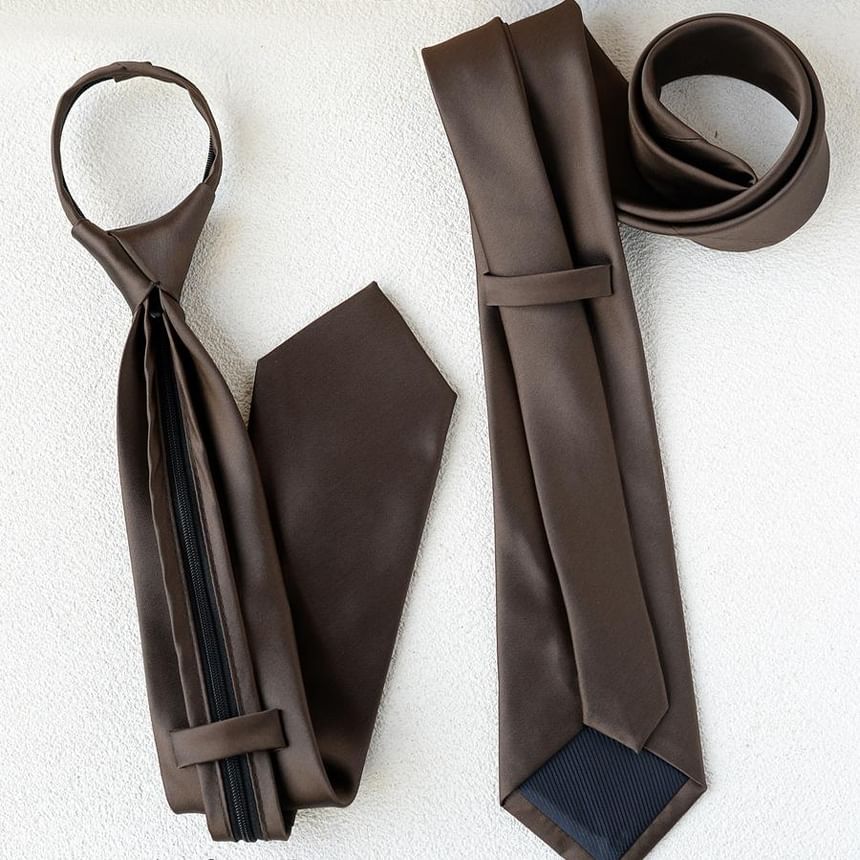 Plain Pretied Neck Tie
