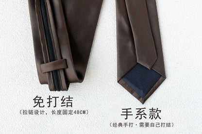 Plain Pretied Neck Tie