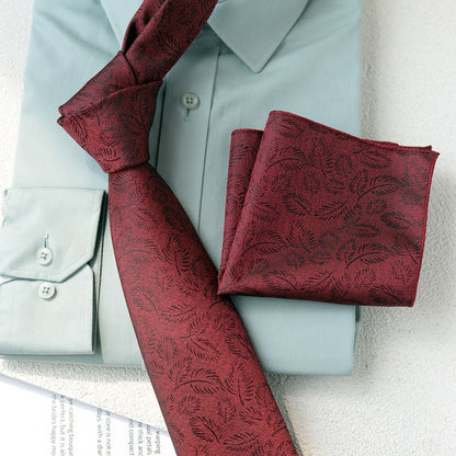 Jacquard Neck Tie / Pocket Square / Tie Clip / Cufflinks / Set (Various Designs)