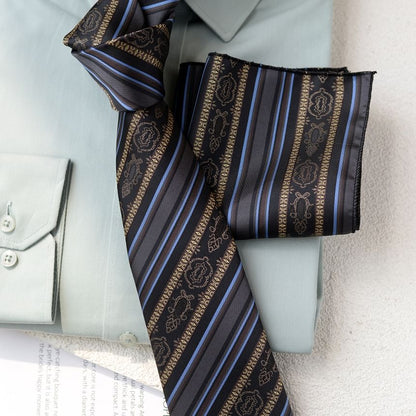 Jacquard Neck Tie / Pocket Square / Tie Clip / Cufflinks / Set (Various Designs)