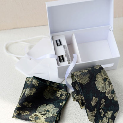 Jacquard Neck Tie / Pocket Square / Tie Clip / Cufflinks / Set (Various Designs)
