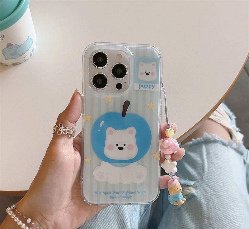 / Dog Charm Case Phone Set