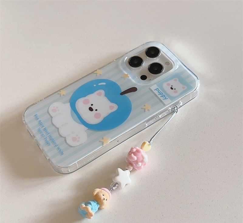 / Dog Charm Case Phone Set
