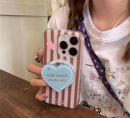 Star MagSafe) Phone Magnetic with Striped Case (Compatible