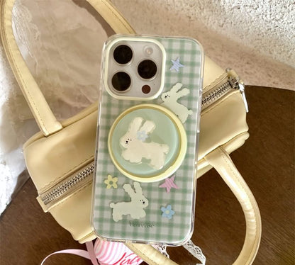 Plaid Case Rabbit Phone