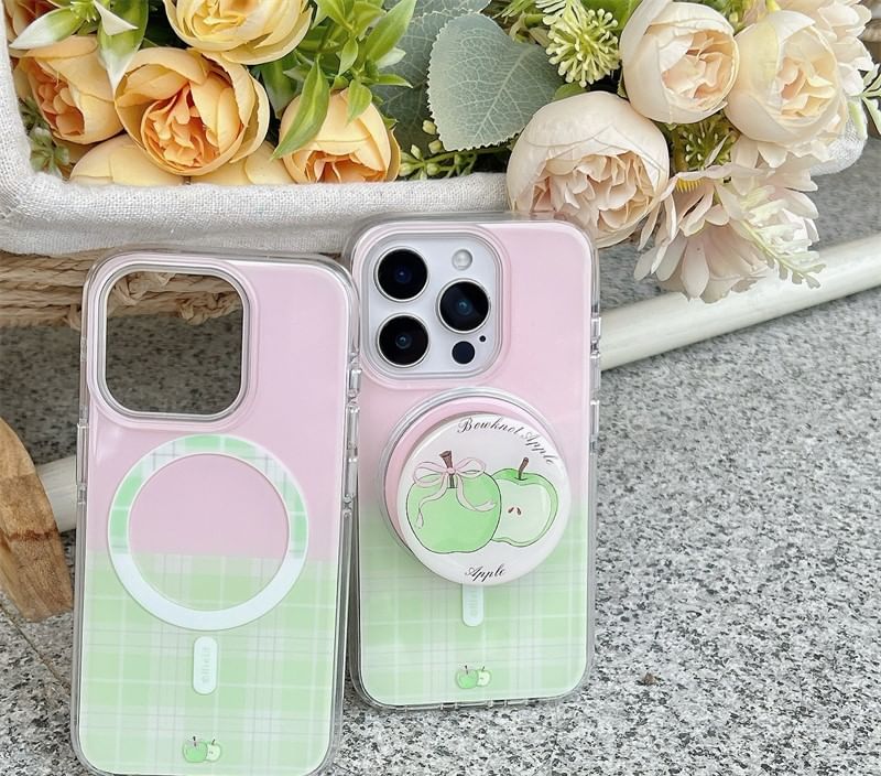 Plaid Case Magnetic with Apple Phone MagSafe) (Compatible