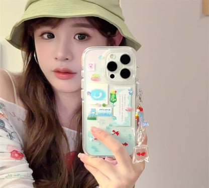 / Case Phone Goldfish Charm Set