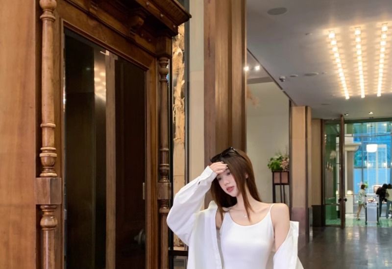 Spaghetti Strap Scoop Neck Plain Maxi Bodycon Dress