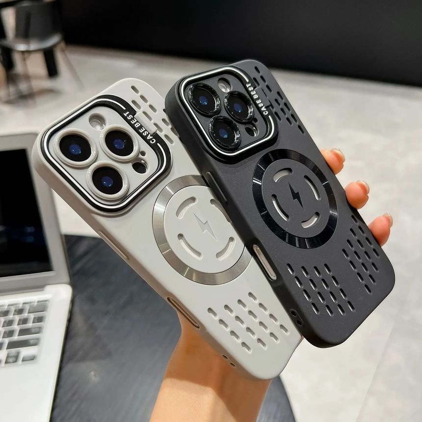 MagSafe) iPhone Case Perforated with (Compatible Magnetic