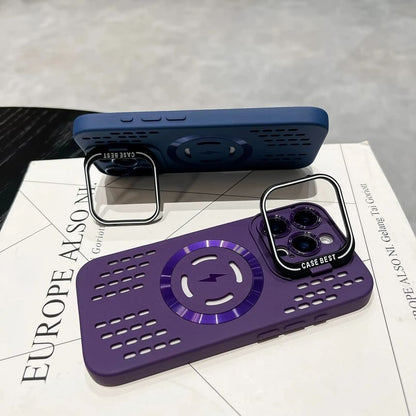 MagSafe) iPhone Case Perforated with (Compatible Magnetic