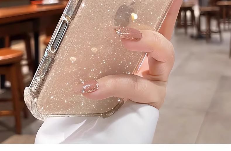 Transparent Case Glitter iPhone