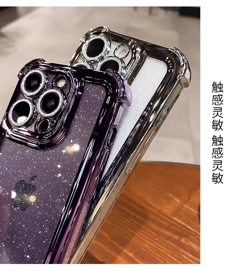 Transparent Case Glitter iPhone