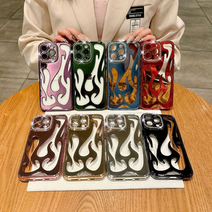Case iPhone Rhinestone Flame