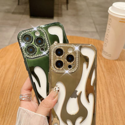 Case iPhone Rhinestone Flame