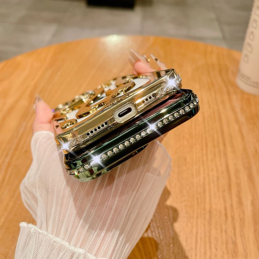 Case iPhone Rhinestone Flame