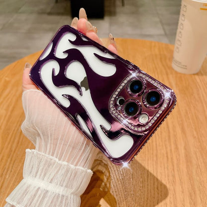 Case iPhone Rhinestone Flame
