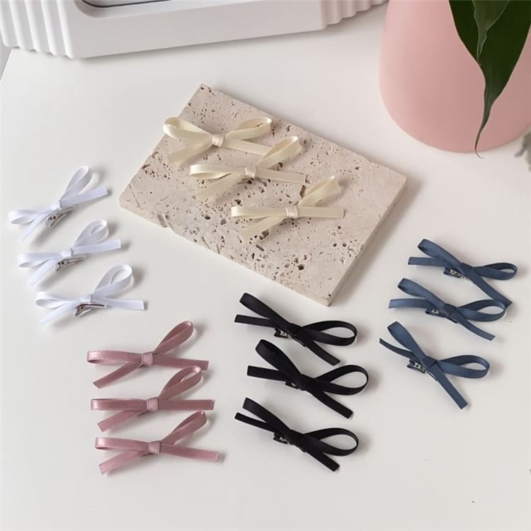 Hair Plain Clip 3: Bow Set of