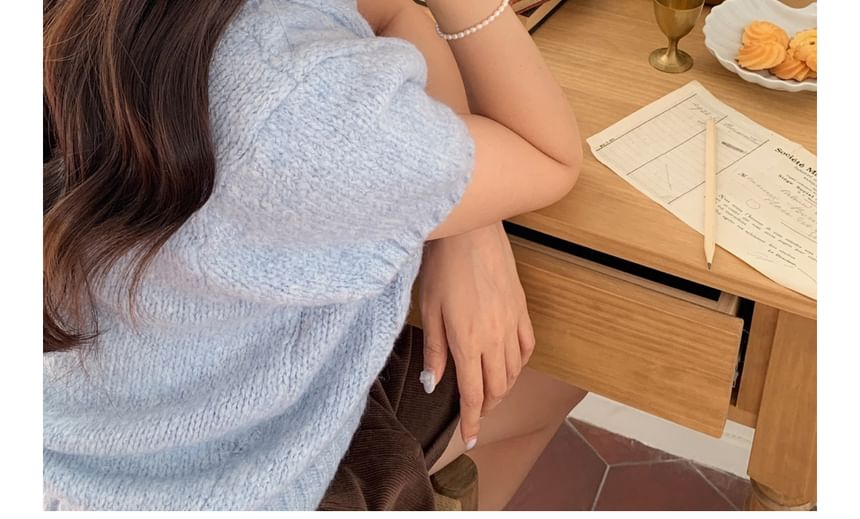 Silver Bow Beaded Ring Sterling 925 Elastic