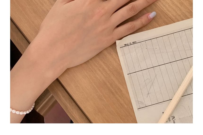 Silver Bow Beaded Ring Sterling 925 Elastic