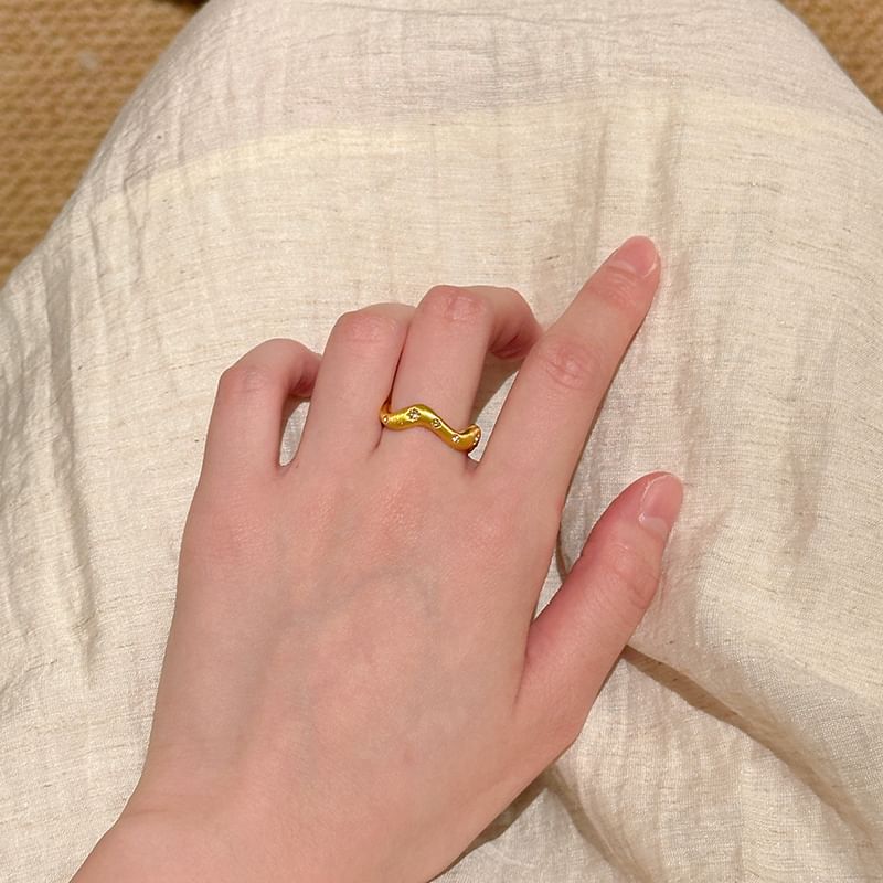 Rhinestone Ring Set Open /