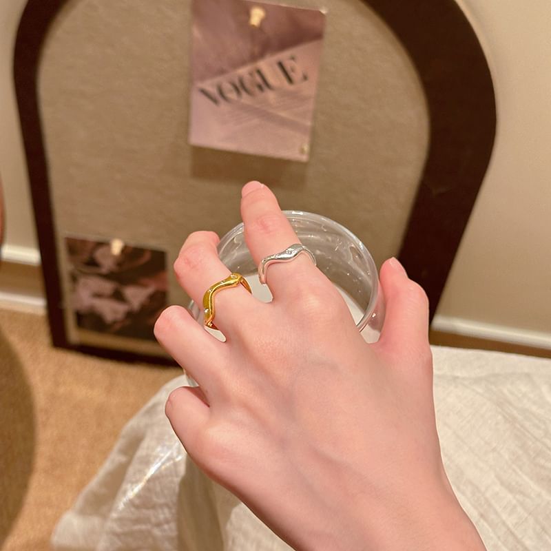 Rhinestone Ring Set Open /