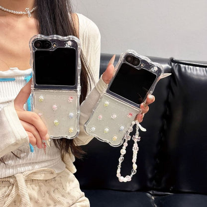 / Case Strap Floral Set Phone
