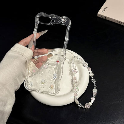 / Case Strap Floral Set Phone