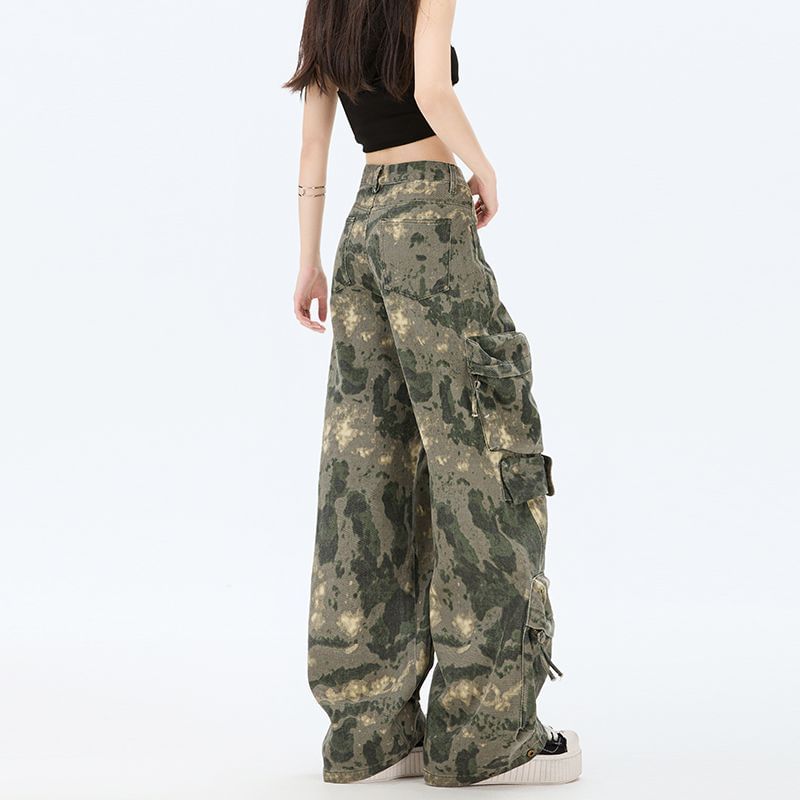 [XL] Mid Rise Camouflage Baggy Cargo Pants (Various Designs)