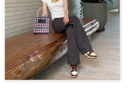 Low Waist Plain Wide Leg Cargo Pants (Various Designs)
