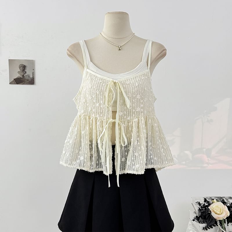 Lace Crop Camisole Top