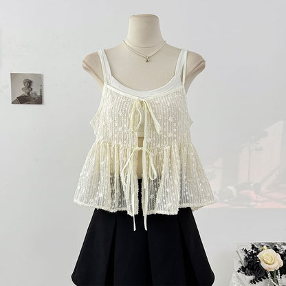 Lace Crop Camisole Top