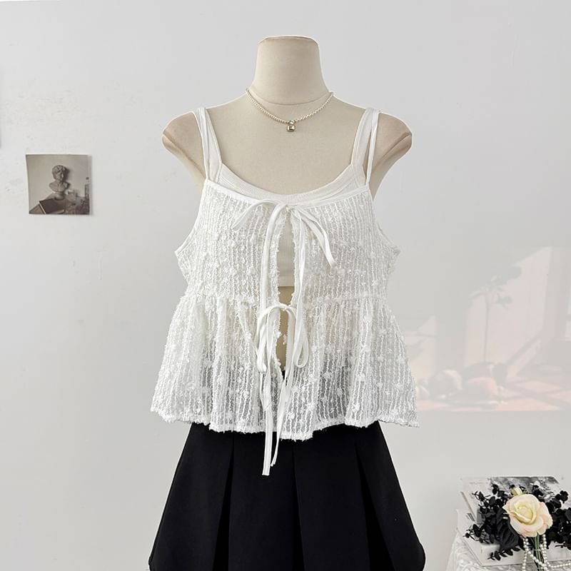 Lace Crop Camisole Top