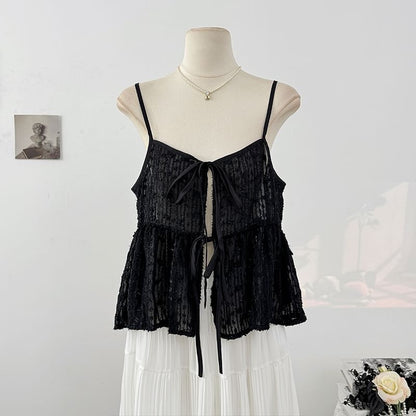Lace Crop Camisole Top