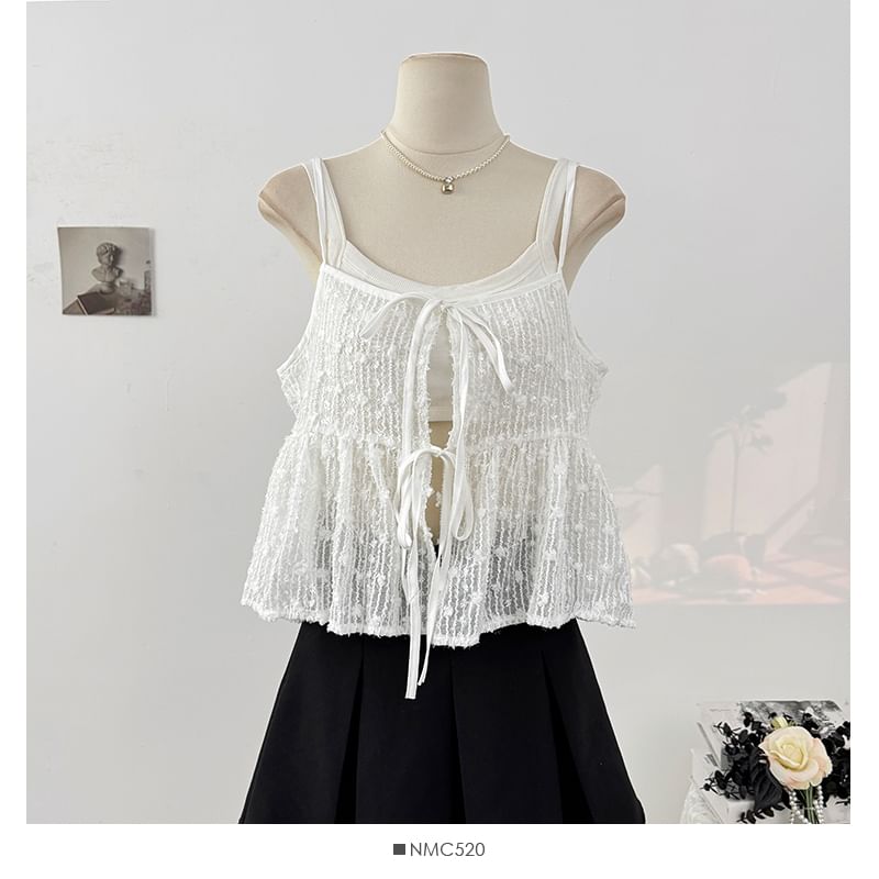 Lace Crop Camisole Top