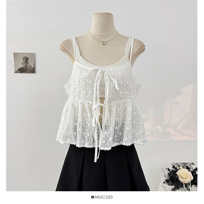 Lace Crop Camisole Top