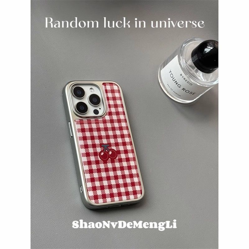 Gingham Cherry Phone Print Case