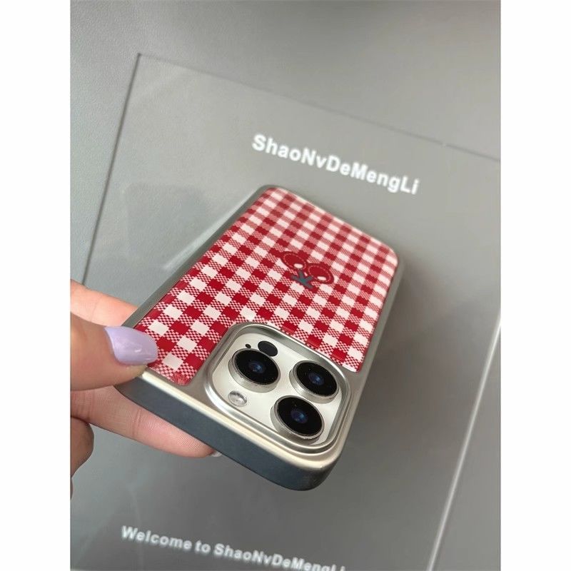 Gingham Cherry Phone Print Case