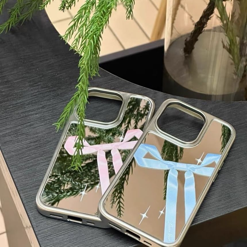 Mirror Print Ribbon Case Phone