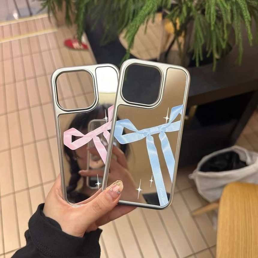 Mirror Print Ribbon Case Phone