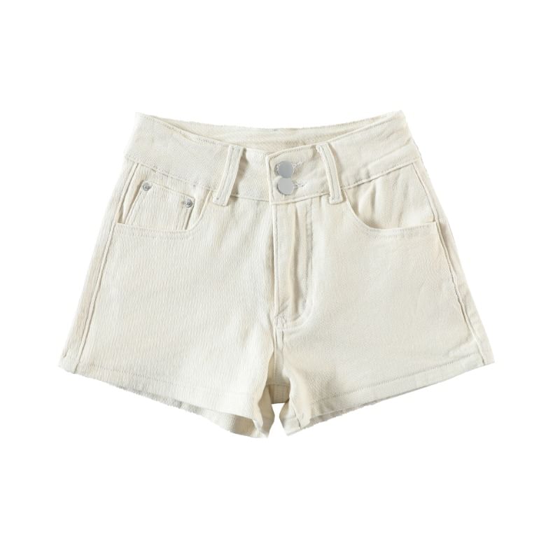 Low Rise Denim Hot Pants