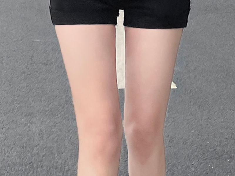 Low Rise Denim Hot Pants