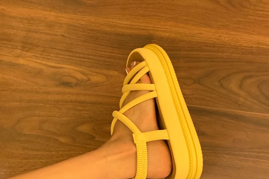Platform Strappy Slingback Sandals