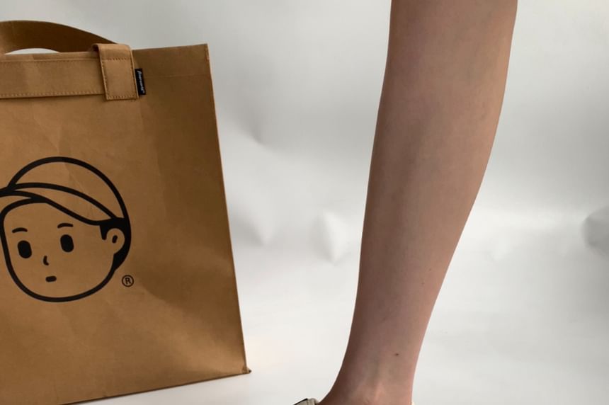 Platform Adhesive Strap Slingback Sandals