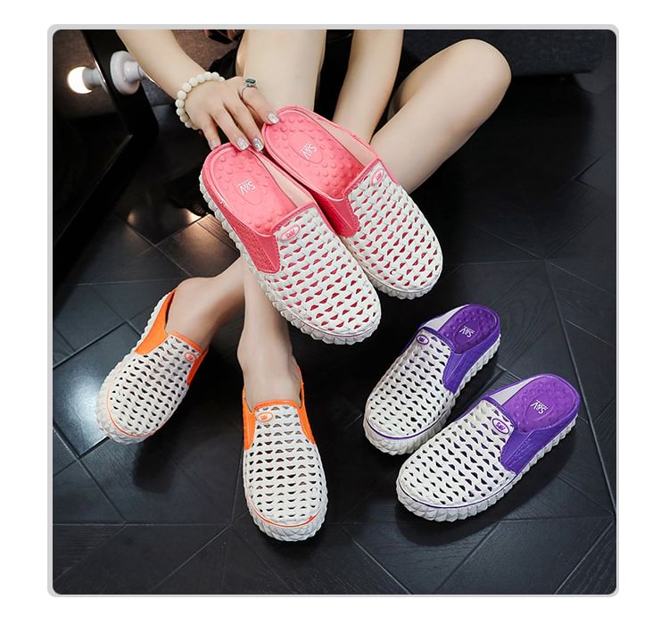 Platform Cutout PVC Mules
