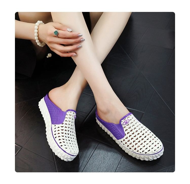 Platform Cutout PVC Mules